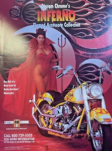 1996 Vintage Zeitschrift Werbung Custom Chrome Inferno Flamed Accessory - Bild 1 von 1
