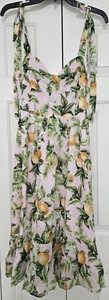 Aqua Womens Pink Citrus Cotton Mid-Calf Summer Midi Dress XS NWT $98 (bn18) - Picture 1 of 7