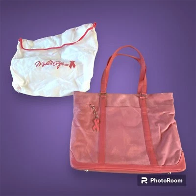 Bolso de Mano Mobile Edge Rosa Cáncer de Mama Imitación Gamuza para Laptop hasta 17" Foto 1 de 4