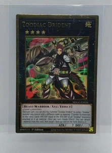 Zoodiac Drident 1st Edition Premium Gold Rare MAGO-EN036 Yu-Gi-Oh! - Picture 1 of 2