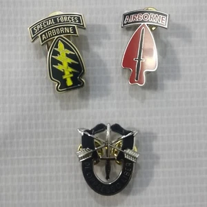 3 Stück US Army Special Forces grünes Barett Abzeichen Abzeichen SFG USASOC Mütze Anstecknadel - Bild 1 von 5
