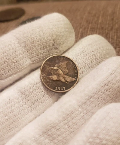 1857 Flying Eagle Cent Mid Grade Detail Cover