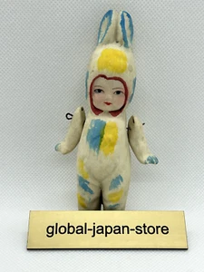 Easter Rabbit Bunny Pottery Doll yellow rabbit antique 1940 - Picture 1 of 7