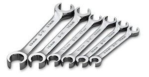 SK Tools USA 6 Piece 6 Point Metric Flare Nut Chrome Wrench Set - Picture 1 of 3