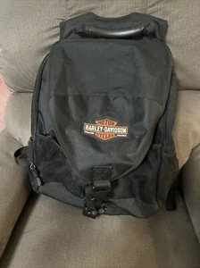 Harley Davidson Backpack for Helmet/Laptop Sturdy Padding, Zippers Excellent - Picture 1 of 5