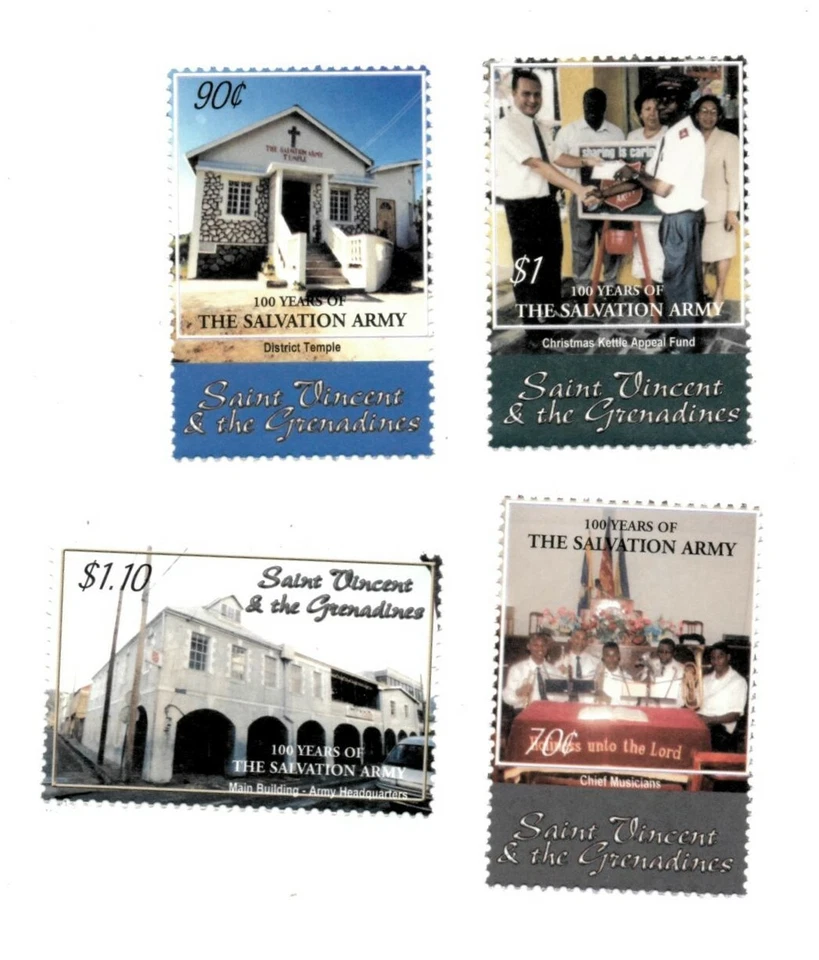 San Vicente 2003 SC# 3139-42 Ejército de Salvación, Ayuda de Caridad - Juego de 4 Estampillas - MNH Foto 1 de 1