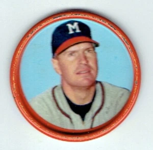 DEL CRANDALL Braves ~ 1963 Salada Junket Coin ~ FREE SHIPPING - Picture 1 of 2