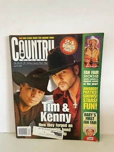 Vintage 2002 July 23 Country Weekly Magazine Tim McGraw and Kenny Chesney Cover - Foto 1 di 1