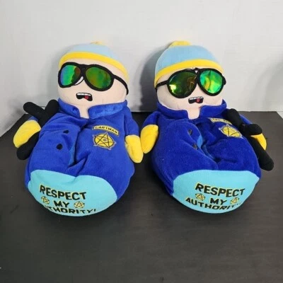 South Park Slippers Officer Cartman Respect My Authority Size Large 11 12 Read - Image 1 of 4