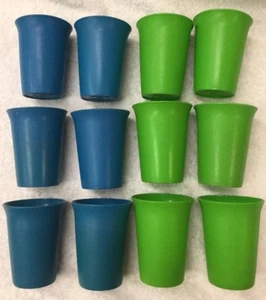 12 Tupperware Tumbler Drink Cup Small Size 6oz 109 Blue green Kids Set Lot - Picture 1 of 7