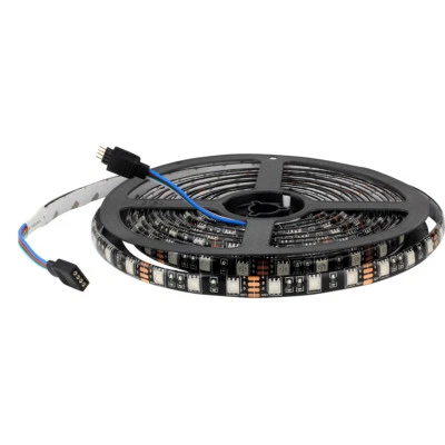 5M 60leds/m 5050 SMD RGB Waterproof 300LEDs Black PCB LED Rope Strip Light - Image 1 of 4