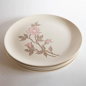 Set of 4 Stetson Creations Rose Motif Hand Decorated Dinner Plates 10 3/8" - Picture 1 of 5
