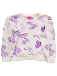 Jojo Siwa Girls Purple Bows Valentine Long Sleeve Tee Shirt Sweatshirt - Picture 1 of 2