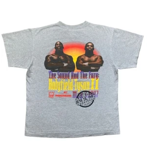 VINTAGE MIKE TYSON VS HOLYFIELD 1997 THE SOUND AND THE FURY T-SHIRT SIZE XL - Picture 1 of 6