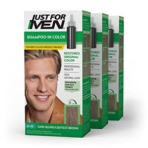 "Just For Men Shampoo-In Color Hair Coloring Dark Blond/Lightest Brown 3 Pc"