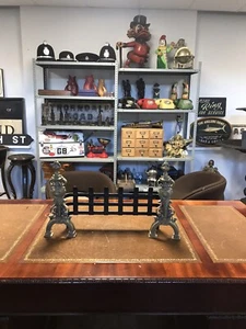 Vintage Brass And Cast Iron Gothic Fire Surround 67x40cm - Picture 1 of 23