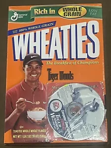 1999 Tiger Woods Sealed Wheaties Box Unopened w/ EA Sports Computer Game Inside - Picture 1 of 5