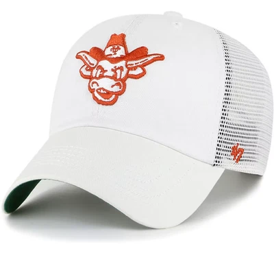 Sombrero blanco ajustable de limpieza de arrastrero marca Texas Longhorns 47 Foto 1 de 2