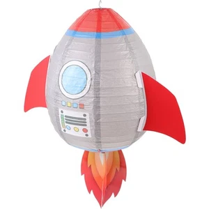 Rocket Light Shade Space Lampshade Lantern Adorable Theme Baby - Picture 1 of 12