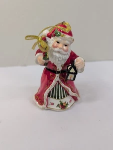1962 Royal Albert Old Country Roses Musical Santa Regency Santa mit Kranz & Weihnachtsmann - Bild 1 von 6