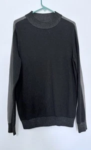 Mens Crew Neck Sweater M Slim Fit Black Cotton Blend NWT Awareness Kenneth Cole - Picture 1 of 6