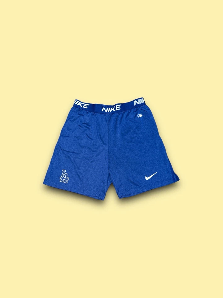 LA Dodgers MLB Auténtica Colección Nike Dri-fit Pantalones Cortos Atléticos Azul Grande Foto 1 de 3