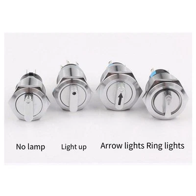 MARKENLOS Zuverlässiger 19mm Drehschalter Edelstahl 12 24V einrastende LED-Anzeige