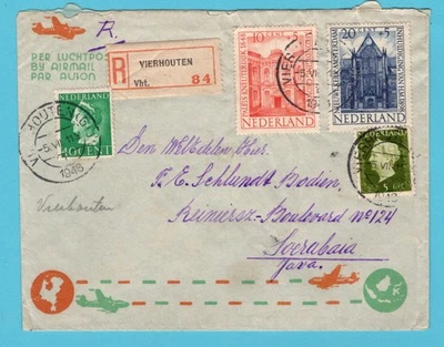 NETHERLANDS R cover 1948 Vierhouten to Soerabaja, Dutch East Indies - Image 1 of 2