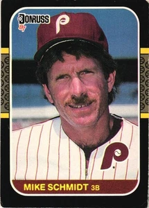 Mike Schmidt Philadelphia Phillies Donruss 1986 #139 Baseball Card - Picture 1 of 2