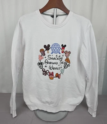 Sudadera Disney Snacking Around the World Epcot Algodón Blanco Talla Pequeña Foto 1 de 4