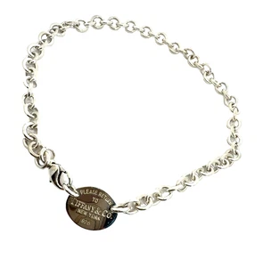 Collar de cadena Tiffany & Co de plata esterlina de 15,5" - Imagen 1 de 6
