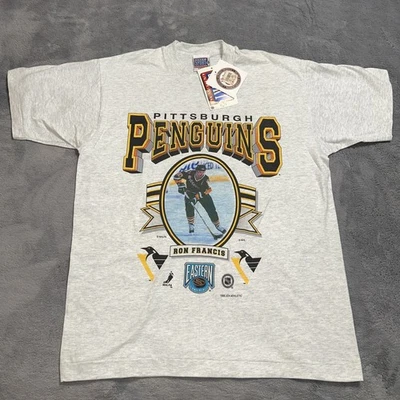 Camisa De Colección 1995 Pittsburgh Penguins Grande Deporte Ataque Ron Francis Hecha en EE. UU. Foto 1 de 4