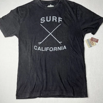Chaqueta Roja Surf California Para Hombre Camiseta Mediana Manga Corta Negra Nueva Foto 1 de 4