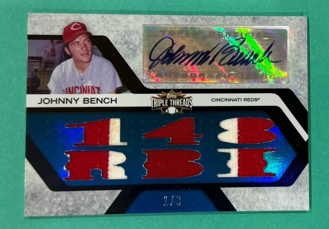 12シリ]johnny bench auto mlb Johnny Bench Cincinnati Reds