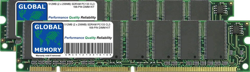 512MB (2x256MB) SDRAM PC133 168-PIN YAMAHA TYROS 2/3 & MOTIF XS6/XS7/XS8 RAM KIT - Image 1 of 1