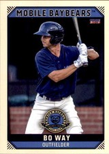 2019 Mobile BayBears Choice #25 Bo Way Brunswick Georgia GA - NM Baseball Card
