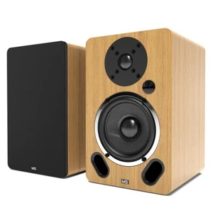 Bookshelf Speaker with Bluetooth, HDMI, Optical, RCA - AZATOM Equinox M5 Oak - Picture 1 of 9