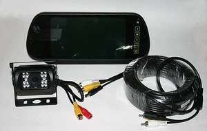 Sistema de monitor de cámara de visión trasera y espejo para autocaravana/camión - Imagen 1 de 4
