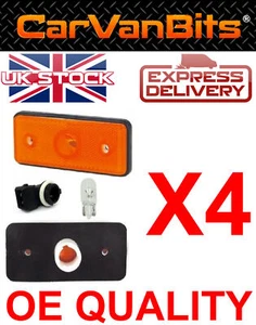 PARA VW LT O MERCEDES SPRINTER 95-06 MARCADOR LATERAL CUERPO LUZ ÁMBAR OE CALIDAD X4 - Imagen 1 de 1