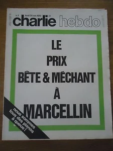 CHARLIE HEBDO N°2 LE PRIX BETE ET MECHANT A MARCELLIN 30 NOV 1970 - Picture 1 of 1