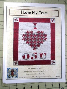 "I Love My Team" von Raggedy Ruth Designs Quiltmuster, Ohio State University - Bild 1 von 2