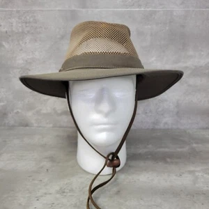 Original Outback Trading Hat Oilskin Koala Pouch Mesh Leather Brown Canvas - Picture 1 of 11