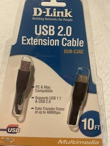 High-Speed USB to USB Extension Cable USB 2.0 Adapter Extender Cord Male/Female - Picture 1 of 3