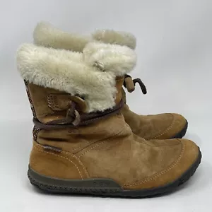 Cushe Fireside High Ankle Boots Womens 7 Brown Suede Faux Fur Waterproof Lined - Picture 1 of 17
