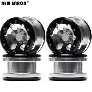 4Pc 2.2 Wheel Hub Rims Beadlock for 1/10 Rock Crawler Axial Traxxas Tamiya KM2 - Picture 1 of 8