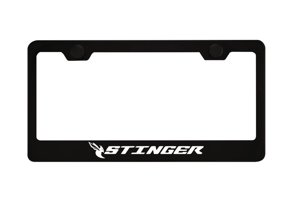 Stinger License Plate Frame Cover | Black Metal | Kia | Street Racing USA - Image 1 of 1