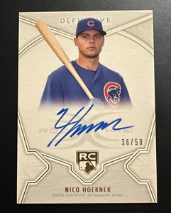 2020 Topps Definitive Collection /50 Nico Hoerner #DRA-NH Rookie Auto RC