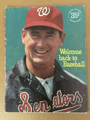 1969 Ted Williams Cover WASHINGTON SENATORS program Signed by owner Bob Short Ex - Image 1 of 4