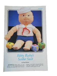 Bitty Baby's Sailor Suit Crochet Pattern 87F62 Annie's Club Soft Sculpture - Picture 1 of 1