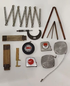 LUFKIN Tapes, Calipers, Screw Gauges, Fold Ruler Scales Measuring Tools Lot - Picture 1 of 6